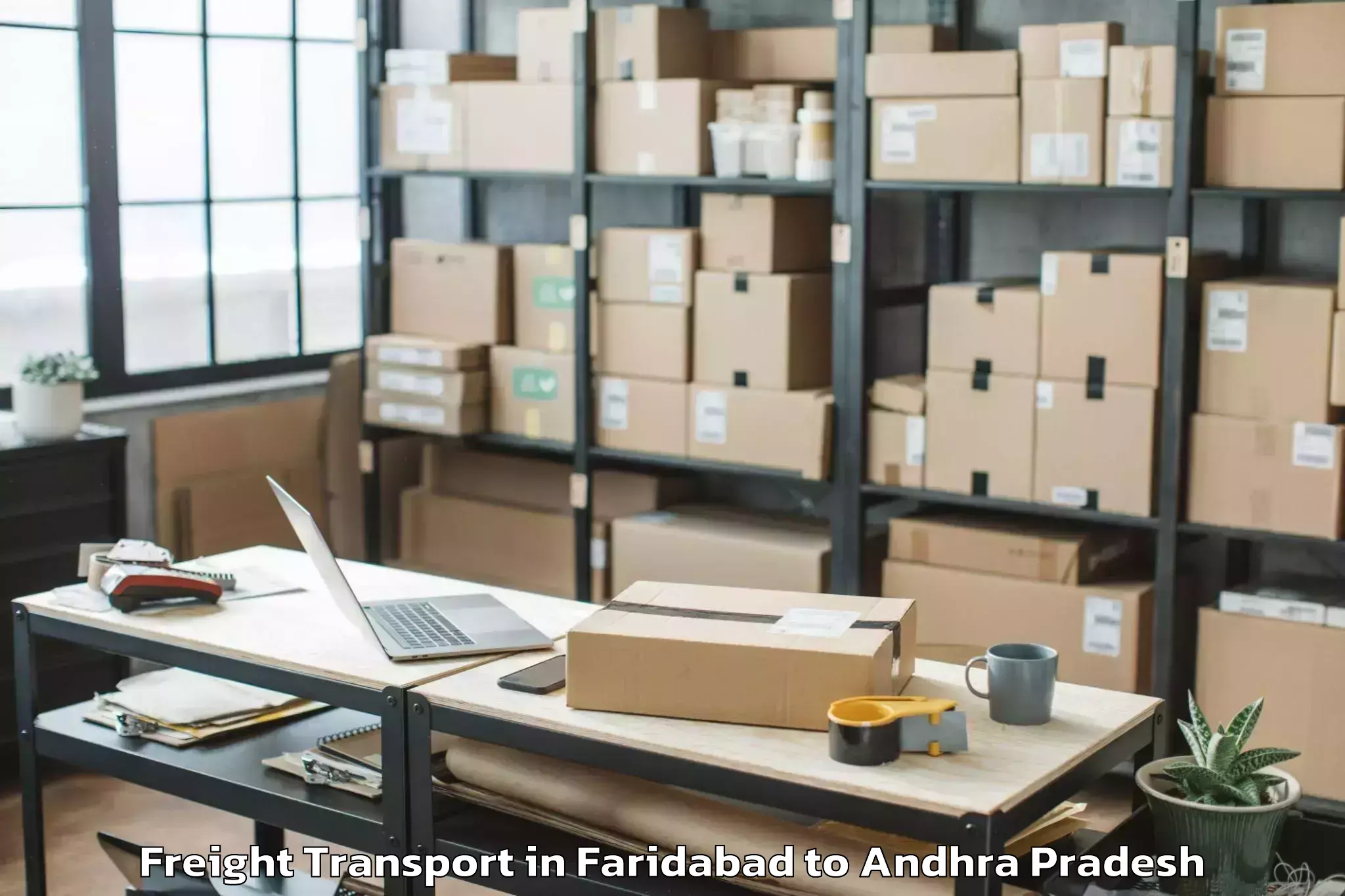 Trusted Faridabad to Racherla Freight Transport